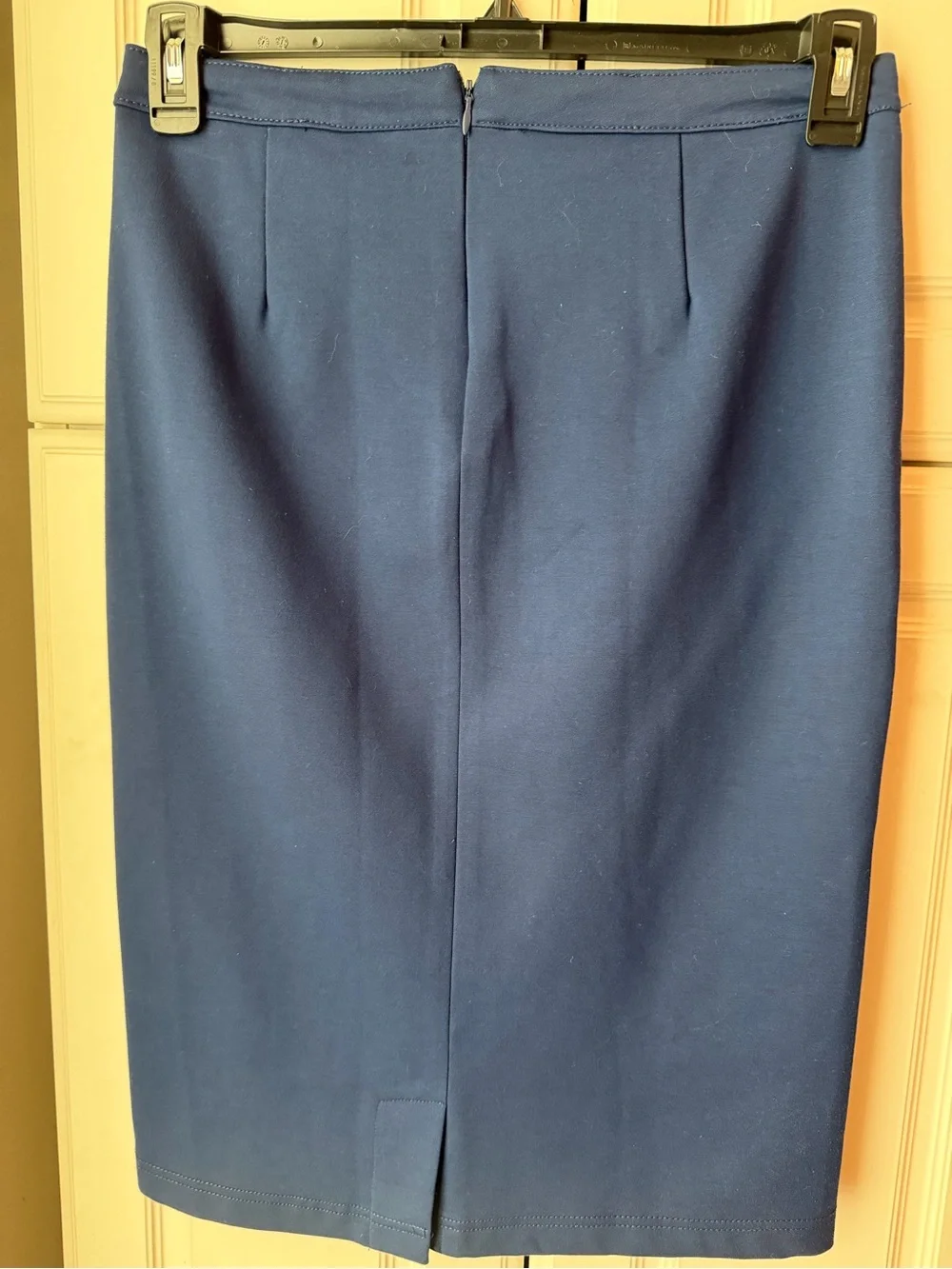 Women's Navy Midi Pencil Skirt - Sleek Office Staple
